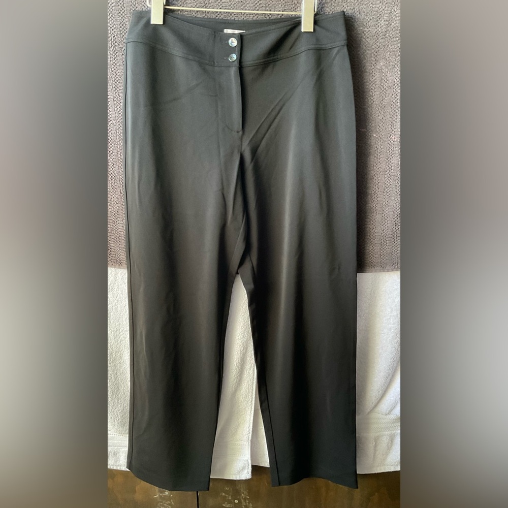Chico's Elegant Black Straight Leg Pants